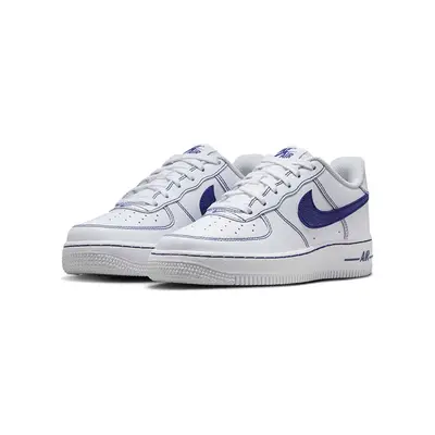 Nike Air Force 1 LV8 GS White Deep Royal Blue HJ4563-100 front