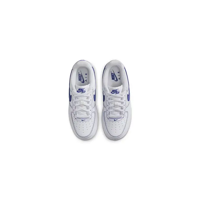 Nike Air Force 1 LV8 GS White Deep Royal Blue HJ4563-100 middle