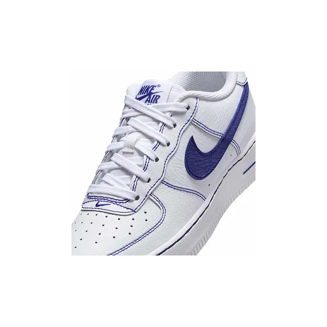 Nike Air Force 1 LV8 GS White Deep Royal Blue HJ4563-100 tongue