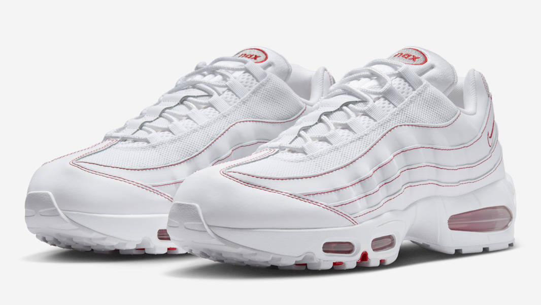 Nike Air Max 95 Big Bubble White University Red Front
