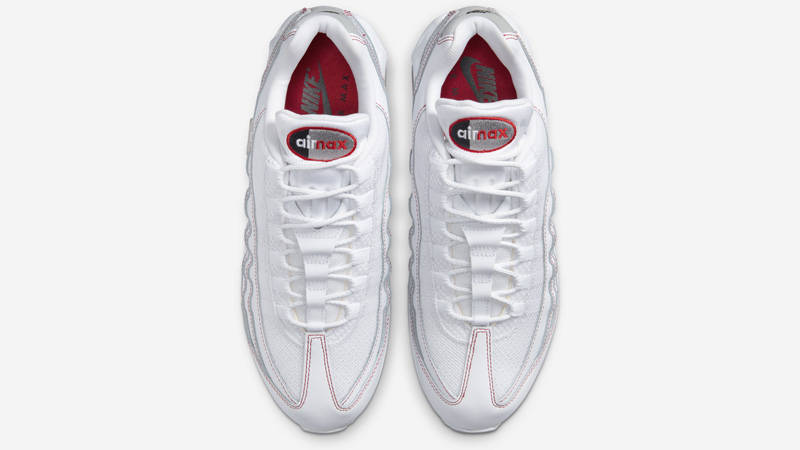 Nike Air Max 95 Big Bubble White University Red Middle
