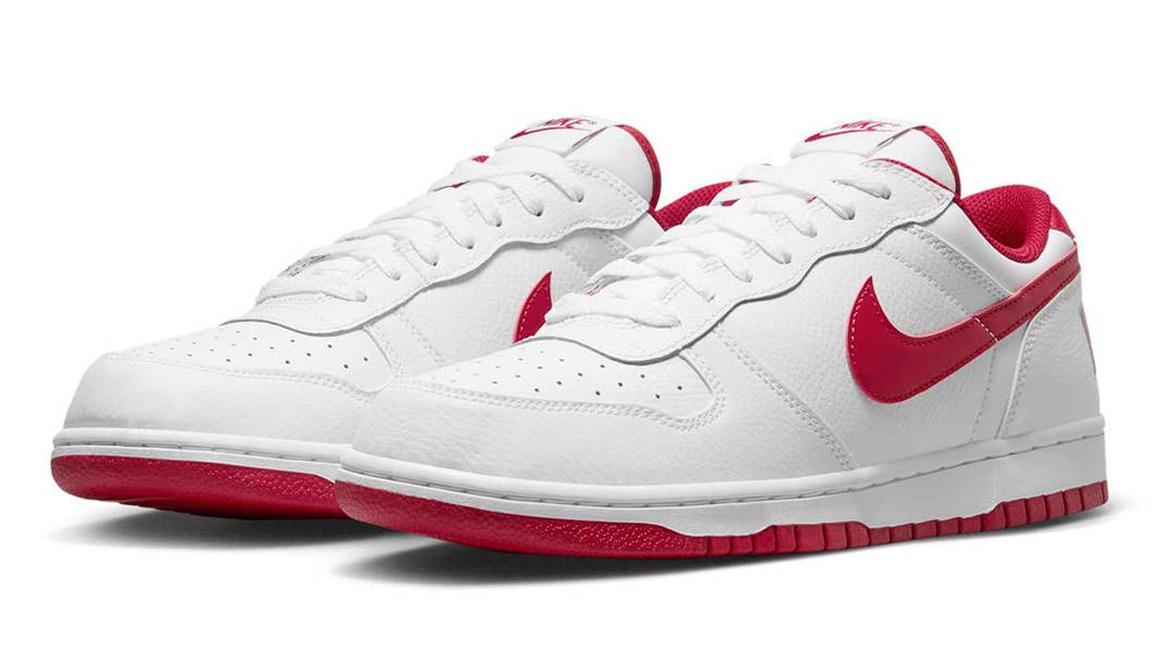 Nike Big Low White Gym Red 355152-150 Side