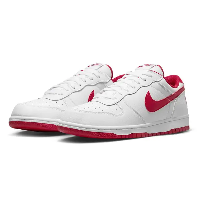 Nike Big Low White Gym Red 355152-150 Side