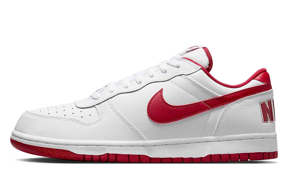 Nike Big Low White Gym Red 355152-150