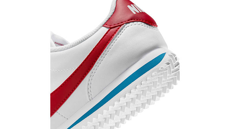 Nike Cortez GS White Varsity Blue Varsity Red DM0950-115 heel