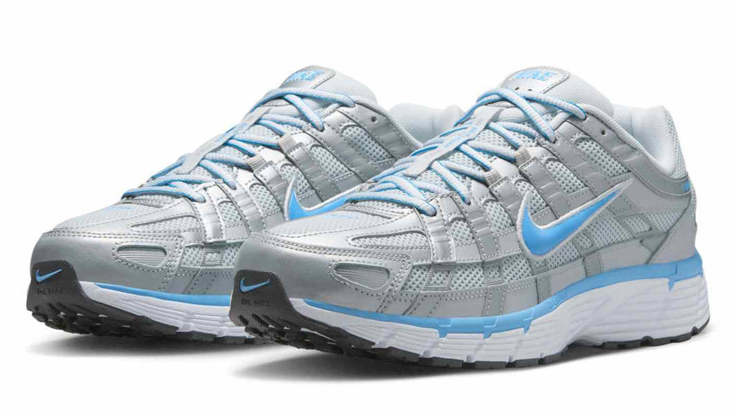 Nike P-6000 Metallic Silver University Blue Front