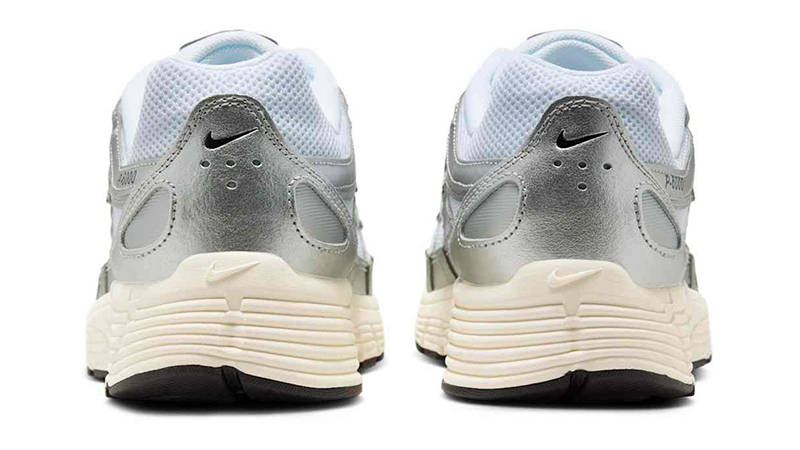 Nike P-6000 White Metallic Silver CD6404-105 Back
