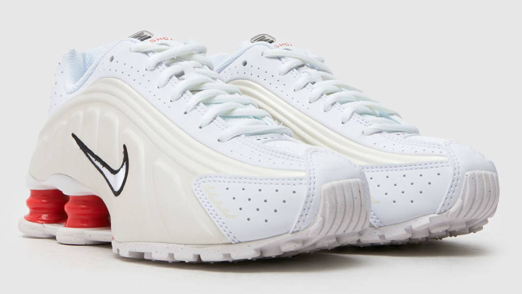 Nike Shox R4 GS Sail Crimson Side