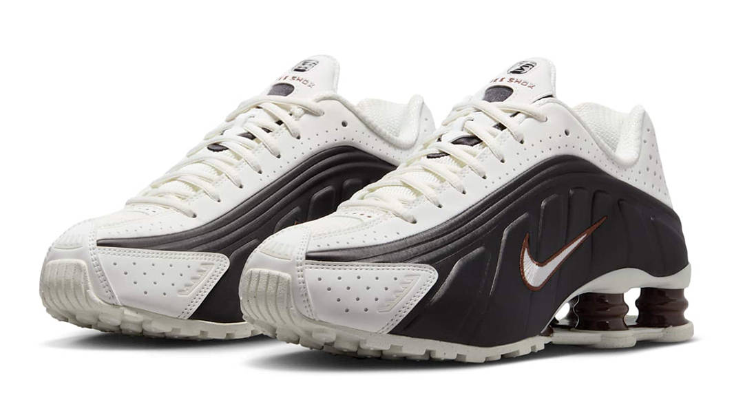 Nike Shox R4 Sail Black Fauna Brown AR3565-104 Side