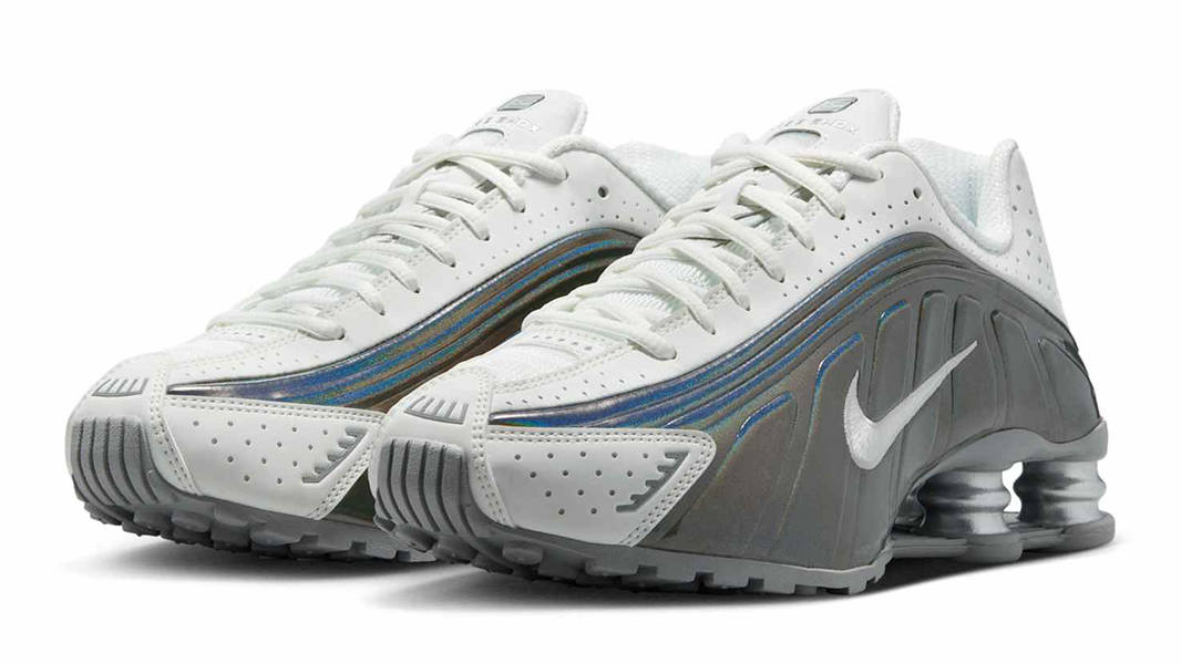 Nike Shox R4 White Iridescent IB7703-100 Side