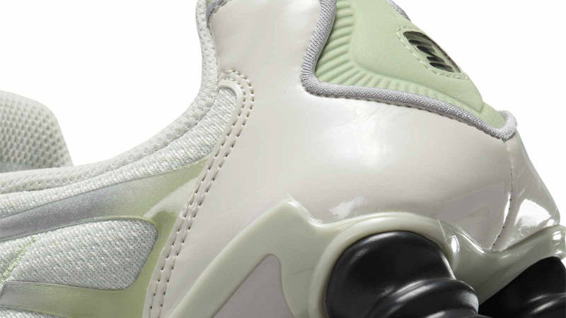 Nike Shox TL Light Bone Olive Aura Closeup