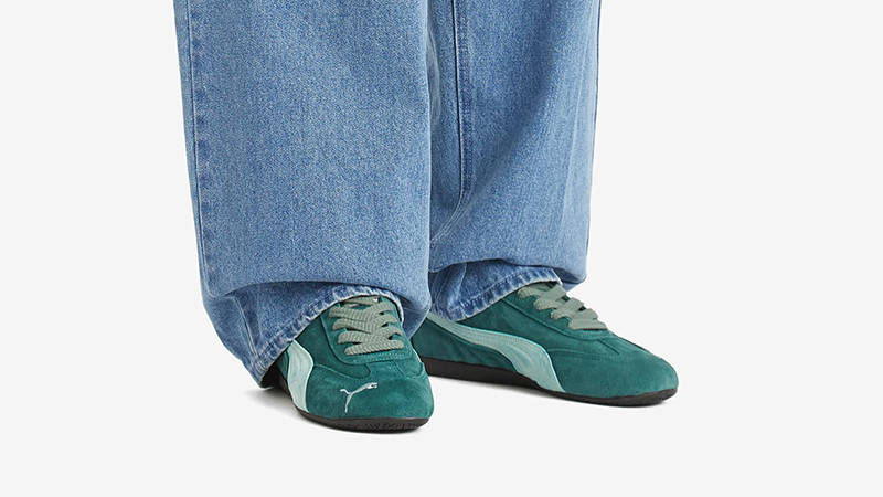 PUMA Speedcat The NeverWorn V Dark Myrtle Green 401532-01 on foot