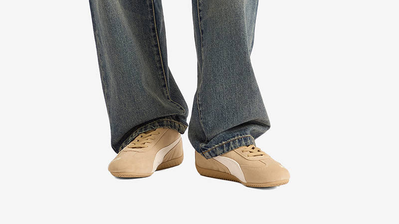 PUMA Speedcat TTF Prairie Tan Ivory 403903-02 on foot