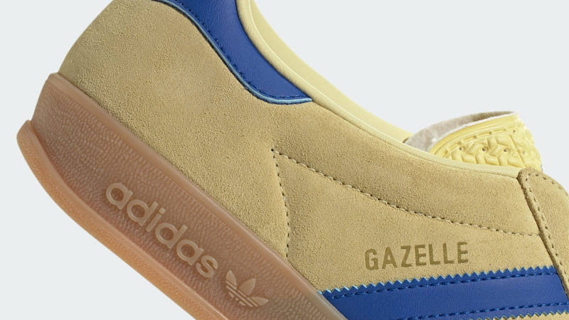 adidas Gazelle Indoor Powder Yellow Closeup