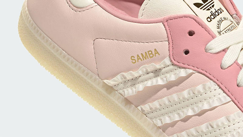 adidas Samba Ruffle Stripes Pink JR8830 Detail 2