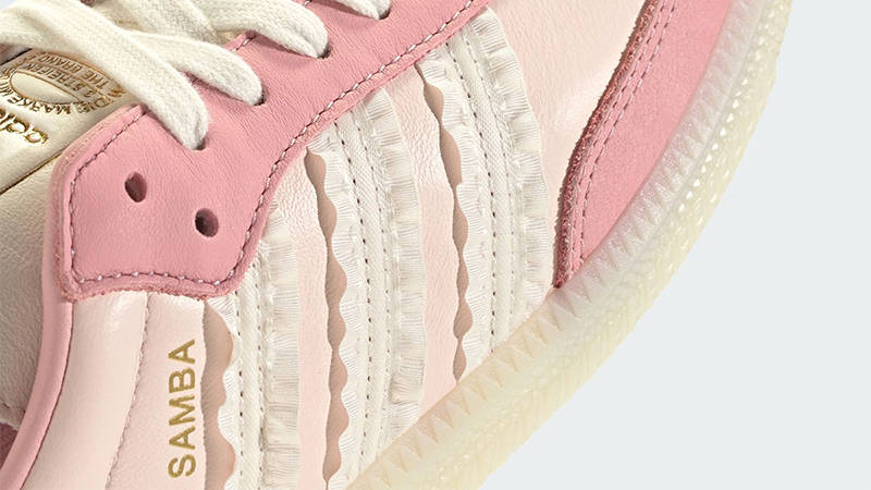 adidas Samba Ruffle Stripes Pink JR8830 Detail