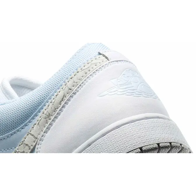 Air Jordan 1 Low Blue Tint Elephant Print Closeup