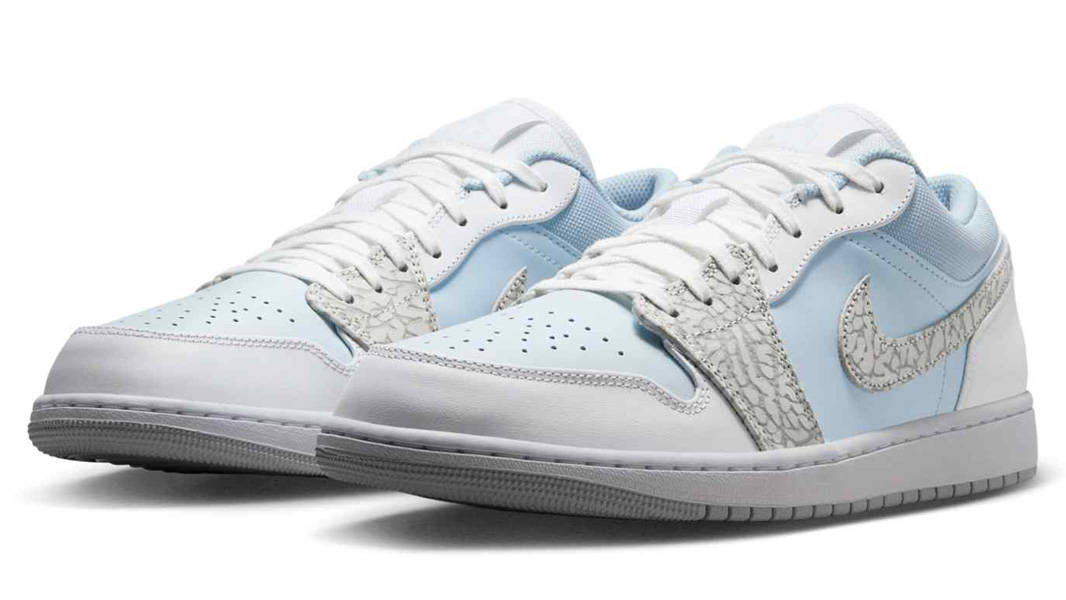 Air Jordan 1 Low Blue Tint Elephant Print Front
