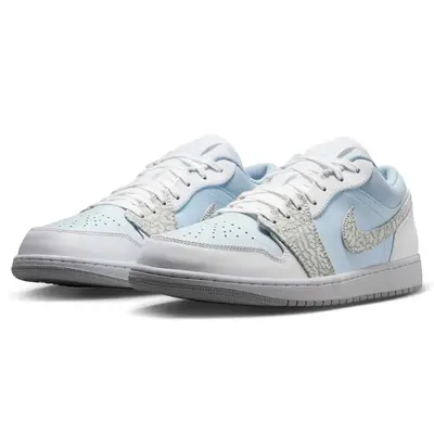 Air Jordan 1 Low Blue Tint Elephant Print Front
