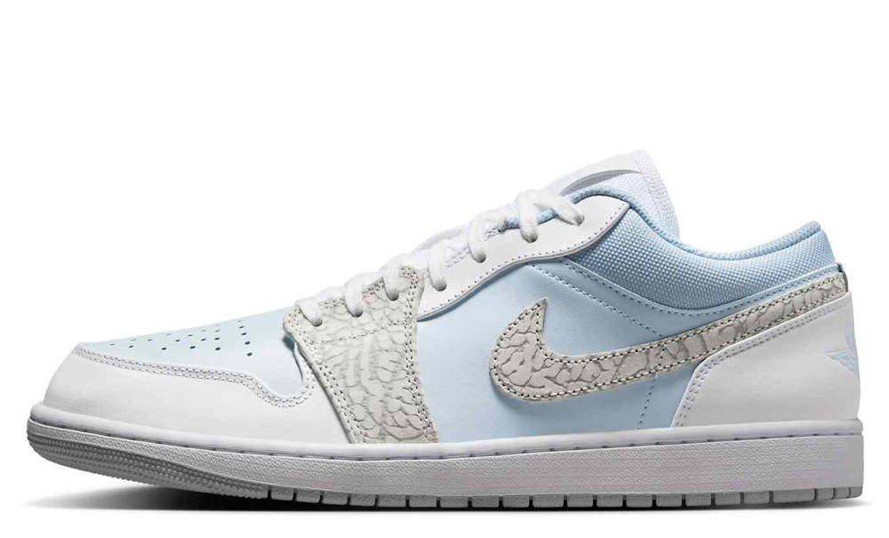Air Jordan 1 Low Blue Tint Elephant Print