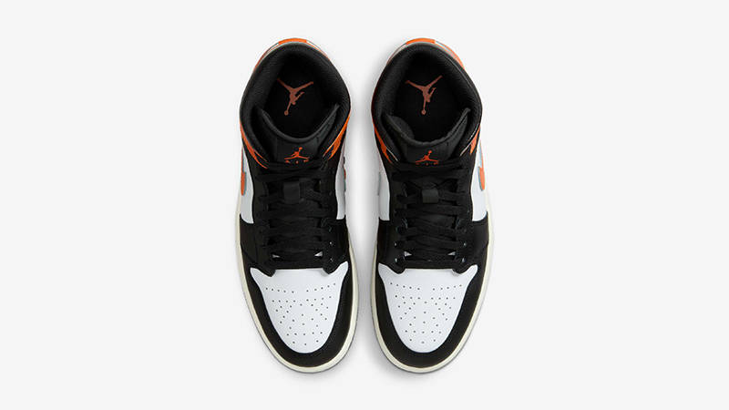 Air Jordan 1 Mid Black Toe Orange DQ8426-801 middle