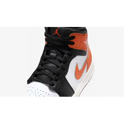 Air Jordan 1 Mid Black Toe Orange DQ8426-801 tongue