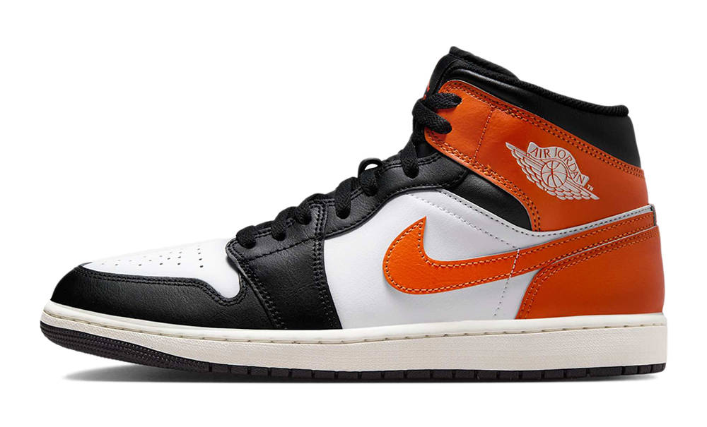 Air Jordan 1 Mid Black Toe Orange DQ8426-801
