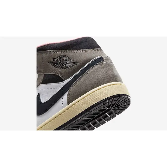 Air Jordan 1 Mid Cave Stone HQ2011-100 heel