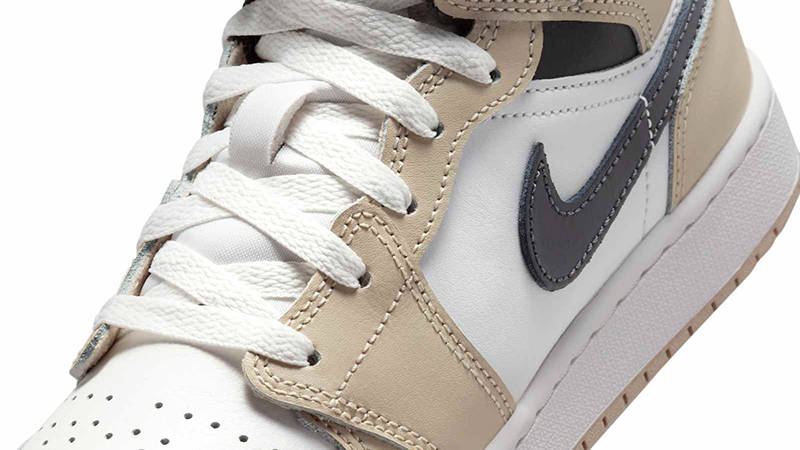 Air Jordan 1 Mid GS White Rattan DQ8423-153 Detail