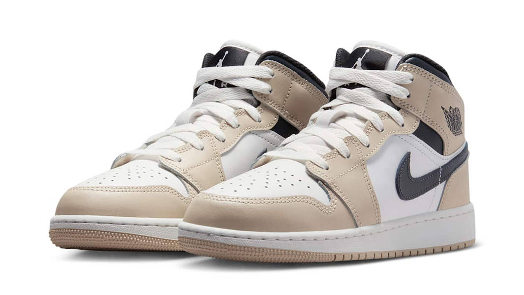 Air Jordan 1 Mid GS White Rattan DQ8423-153 Side