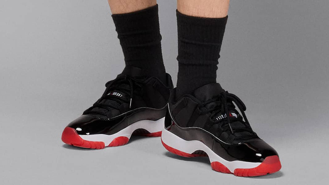 Air Jordan 11 Low Bred 2025 On Foot