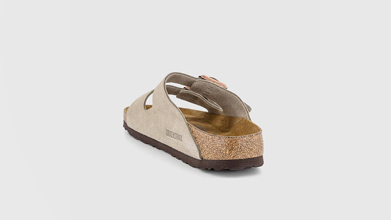 Birkenstock Arizona Two Strap Sandals Suede Taupe 51463 back