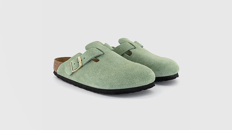 Birkenstock Boston Clogs Green Tea 1027934 front