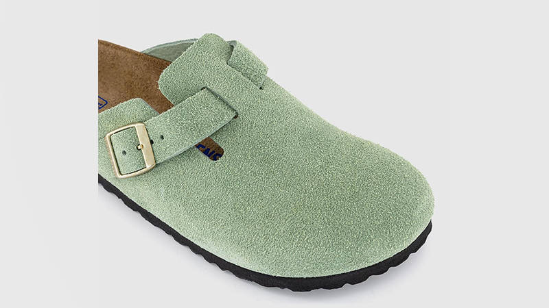 Birkenstock Boston Clogs Green Tea 1027934 toe