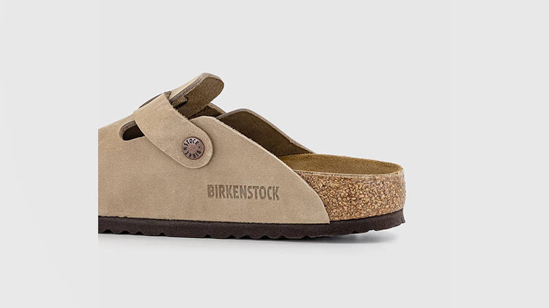 Birkenstock Boston Clogs M Suede Taupe 60461 side