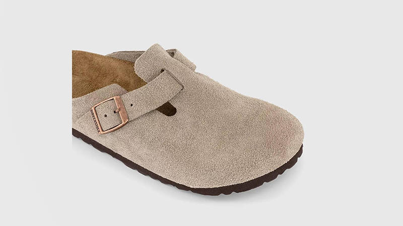 Birkenstock Boston Clogs M Suede Taupe | 60461 | The Sole Supplier