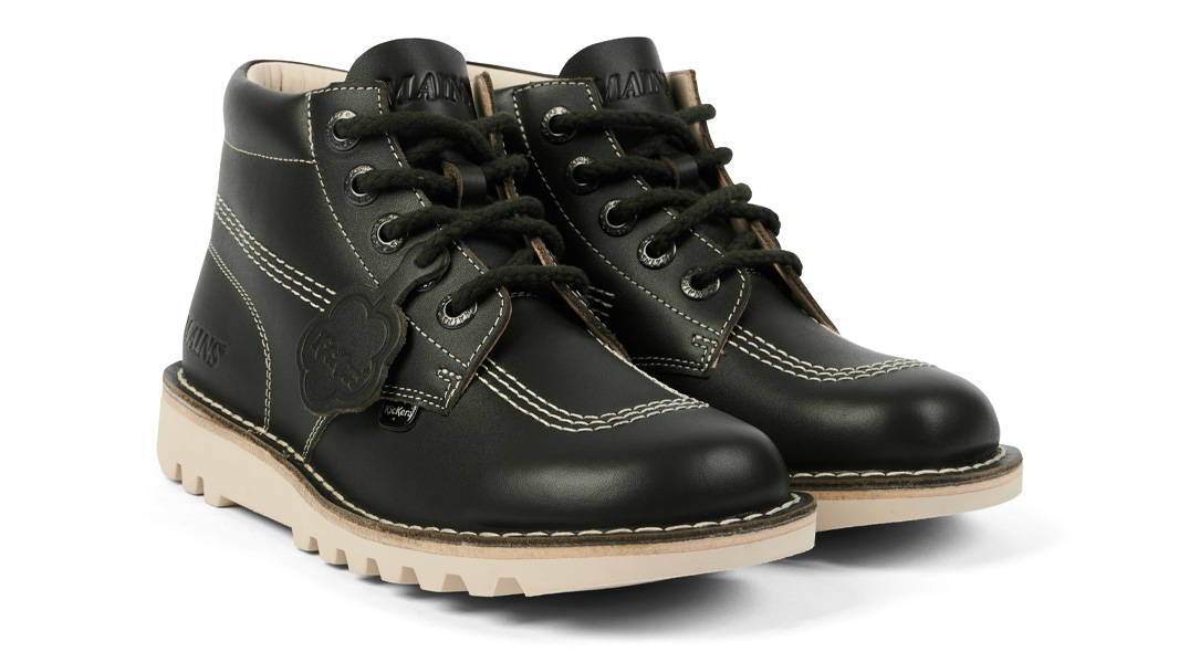 MAINS x Kickers Kick Hi Dark Green Front