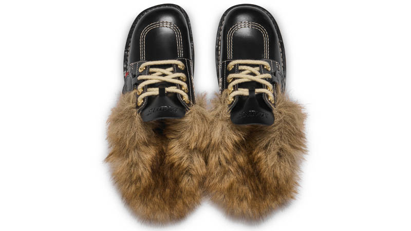 MAINS x Kickers Kick Mule Black Leather Middle