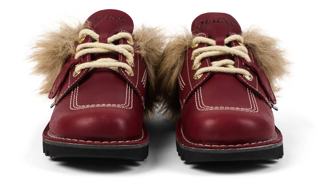 MAINS x Kickers Kick Mule Dark Red Front 1