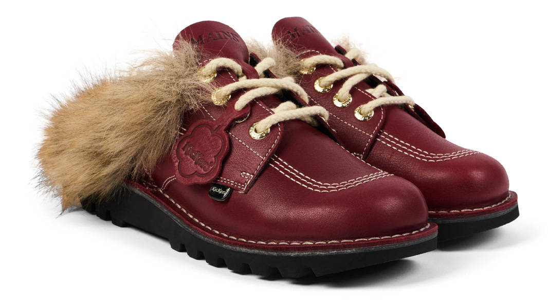 MAINS x Kickers Kick Mule Dark Red Front