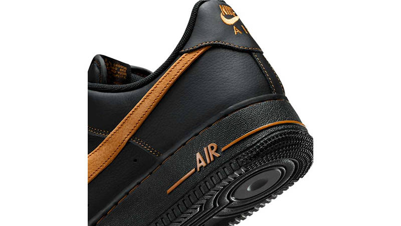 Nike Air Force 1 Low Black Tan HQ2037-003 heel
