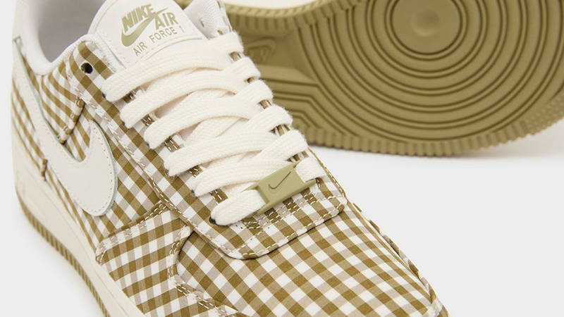 Nike Air Force 1 Low Gingham Brown Detail