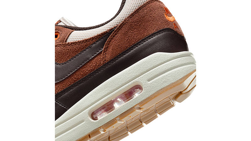 Nike Air Max 1 Essential Brown Orange heel