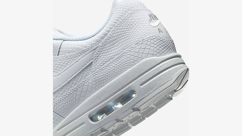 Nike Air Max 1 Premium White Snakeskin HV1211-100 heel