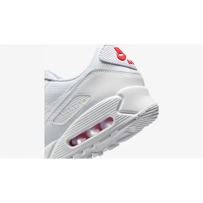 Nike Air Max 90 White Light Crimson DM0029-118 heel