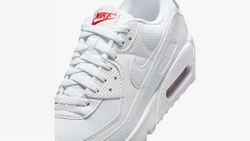 Nike Air Max 90 White Light Crimson DM0029-118 tongue