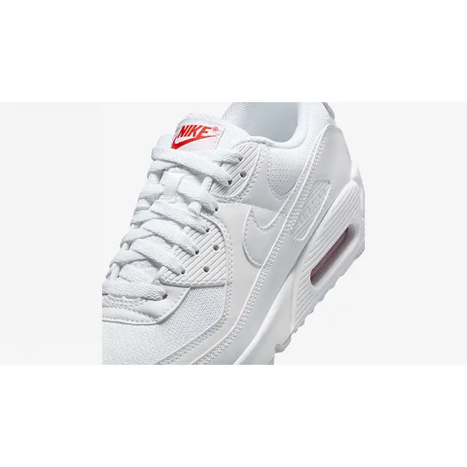 Nike Air Max 90 White Light Crimson DM0029-118 tongue