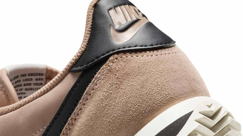 Nike Cortez Desert Black Sail Closeup
