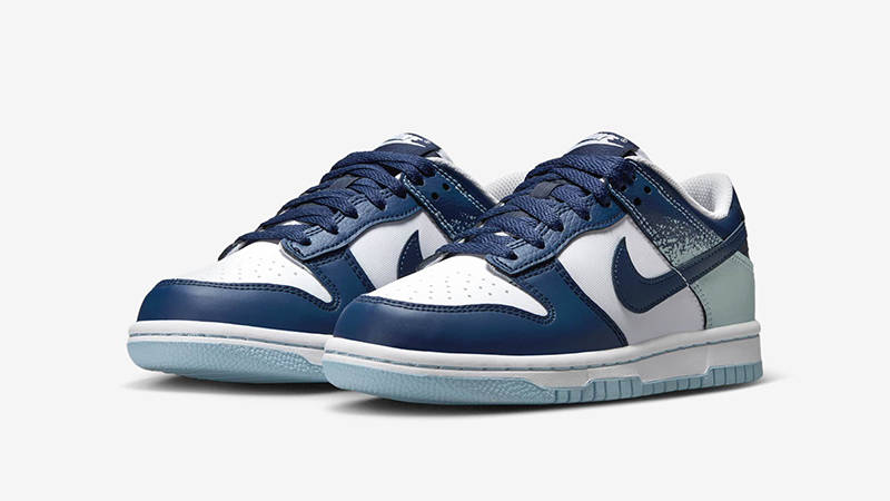 Nike Dunk Low GS Blue Splatter IB7687-100 front