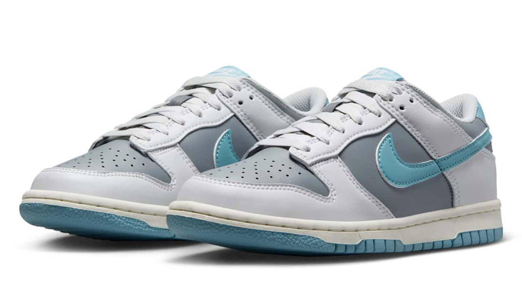 Nike Dunk Low GS Photon Dust Denim Turquoise Front